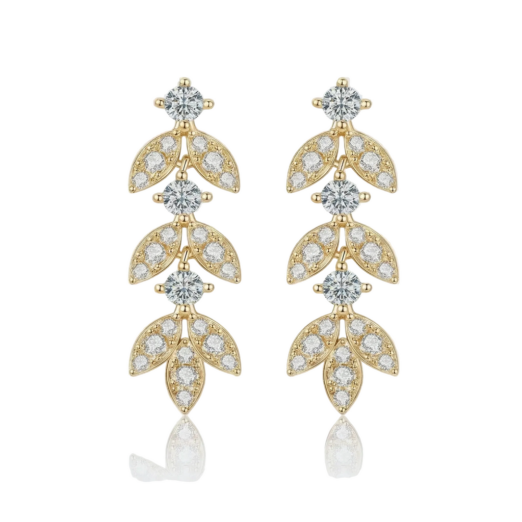 Brinco em prata .925 e 0.6ct  moissanite