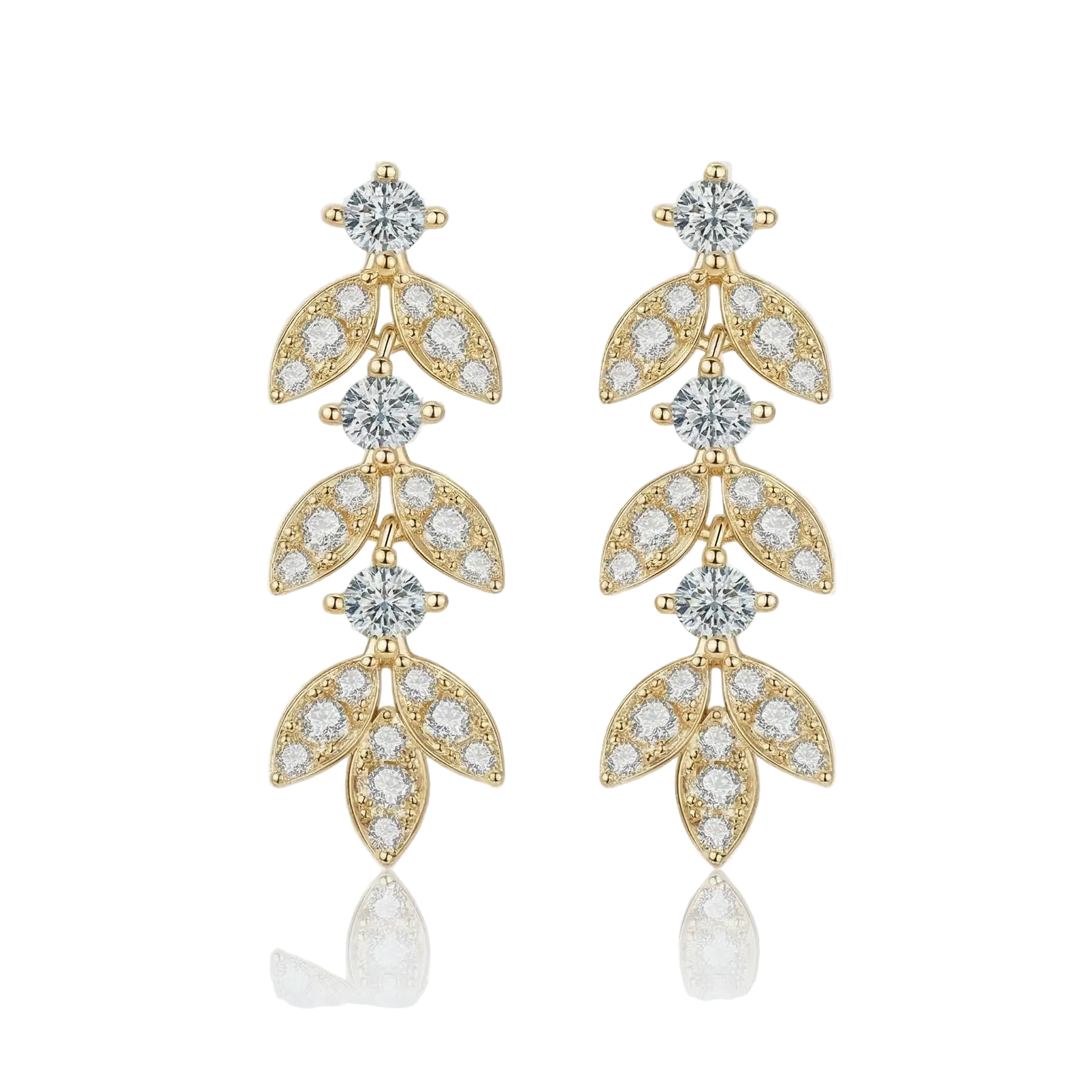Brinco em prata .925 e 0.6ct  moissanite