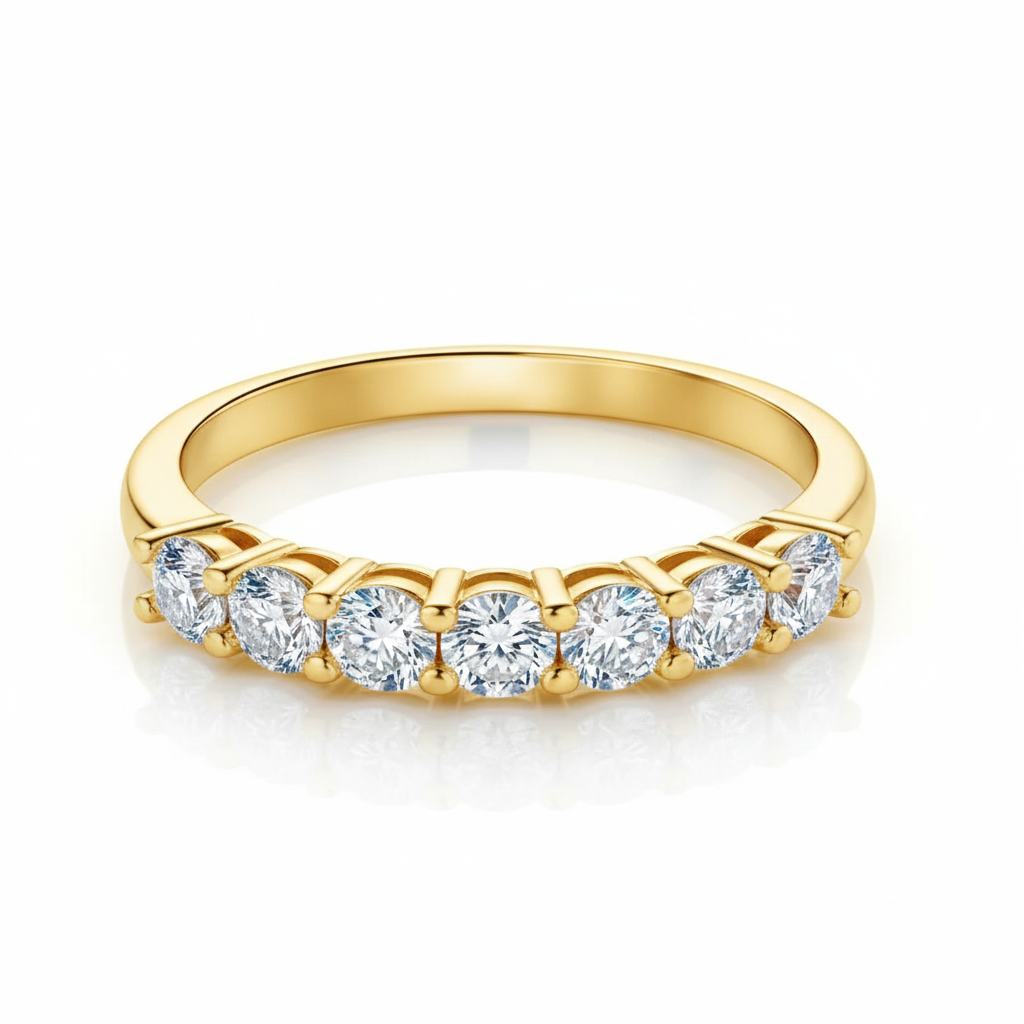 Anel em prata .925 e 0,7CT moissanite