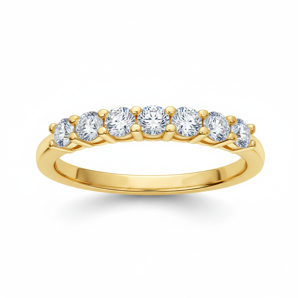 Anel em prata .925 e 0,7 Ct moissanite