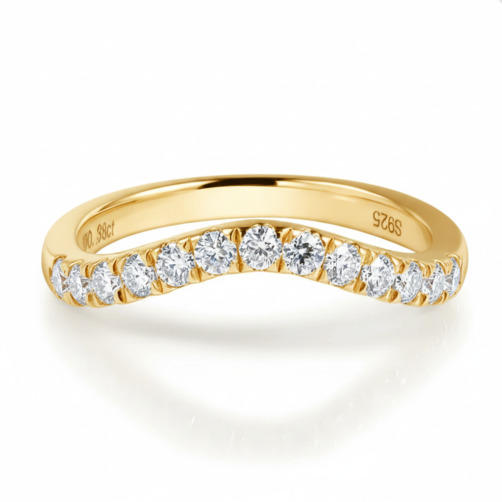 Anel em prata .925 e 0.39CT moissanite
