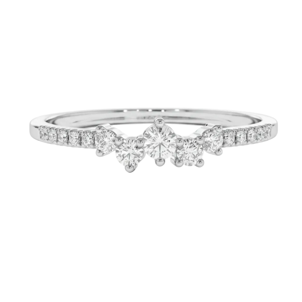 Anel em prata .925 e moissanite