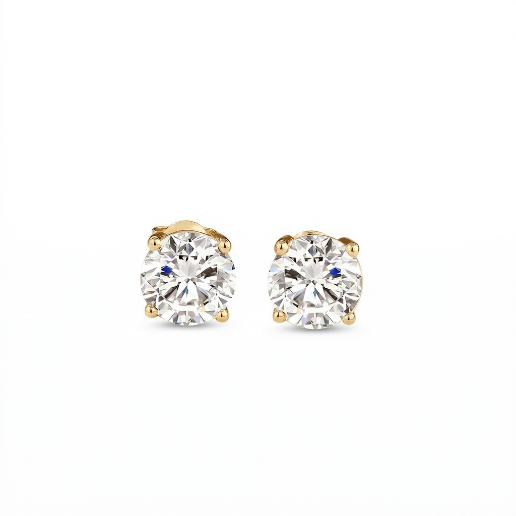 Brinco  em prata .925 e 0.3, 0.5, 1.0, 2.0 CT Moissanite.