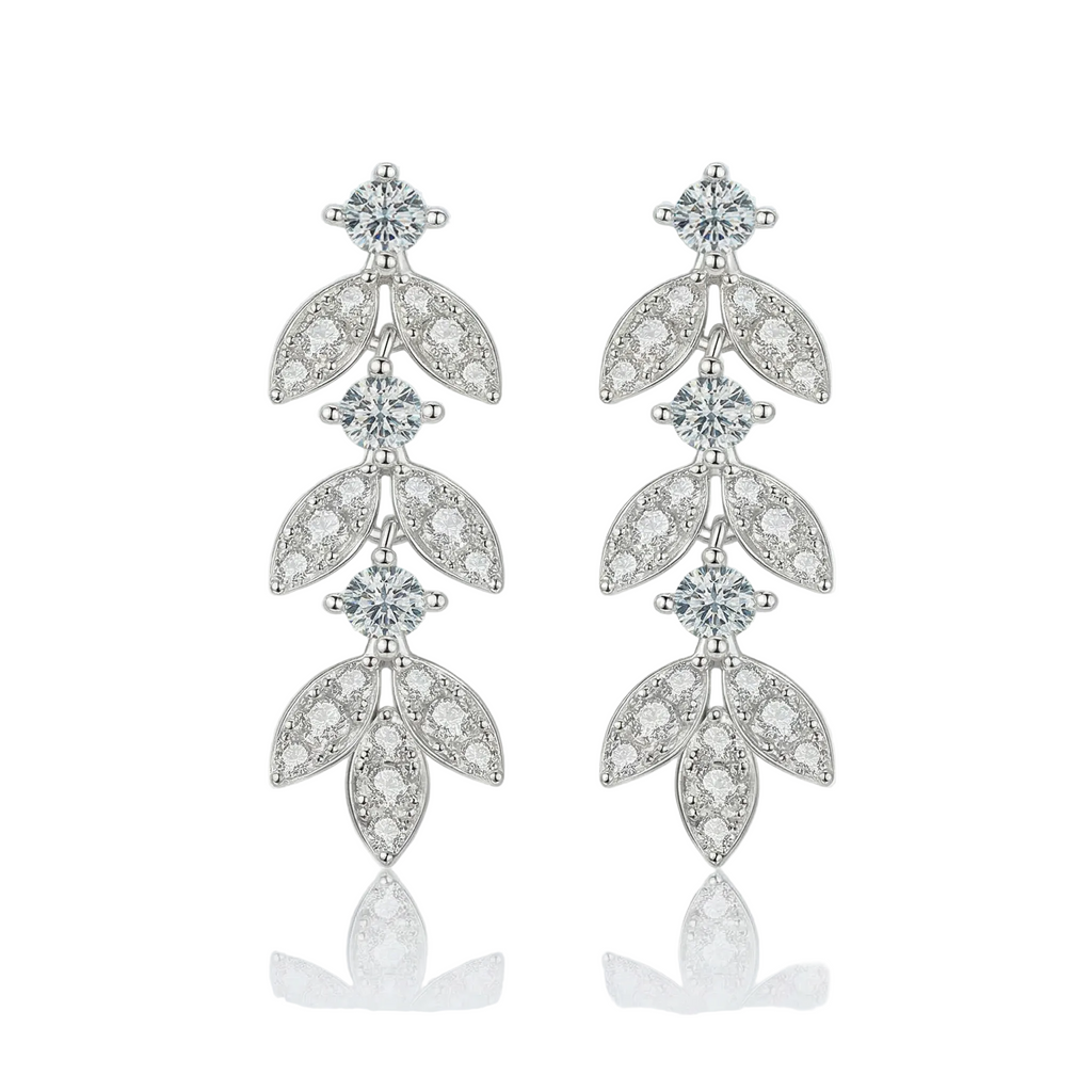 Brinco em prata .925 e 0.6ct  moissanite