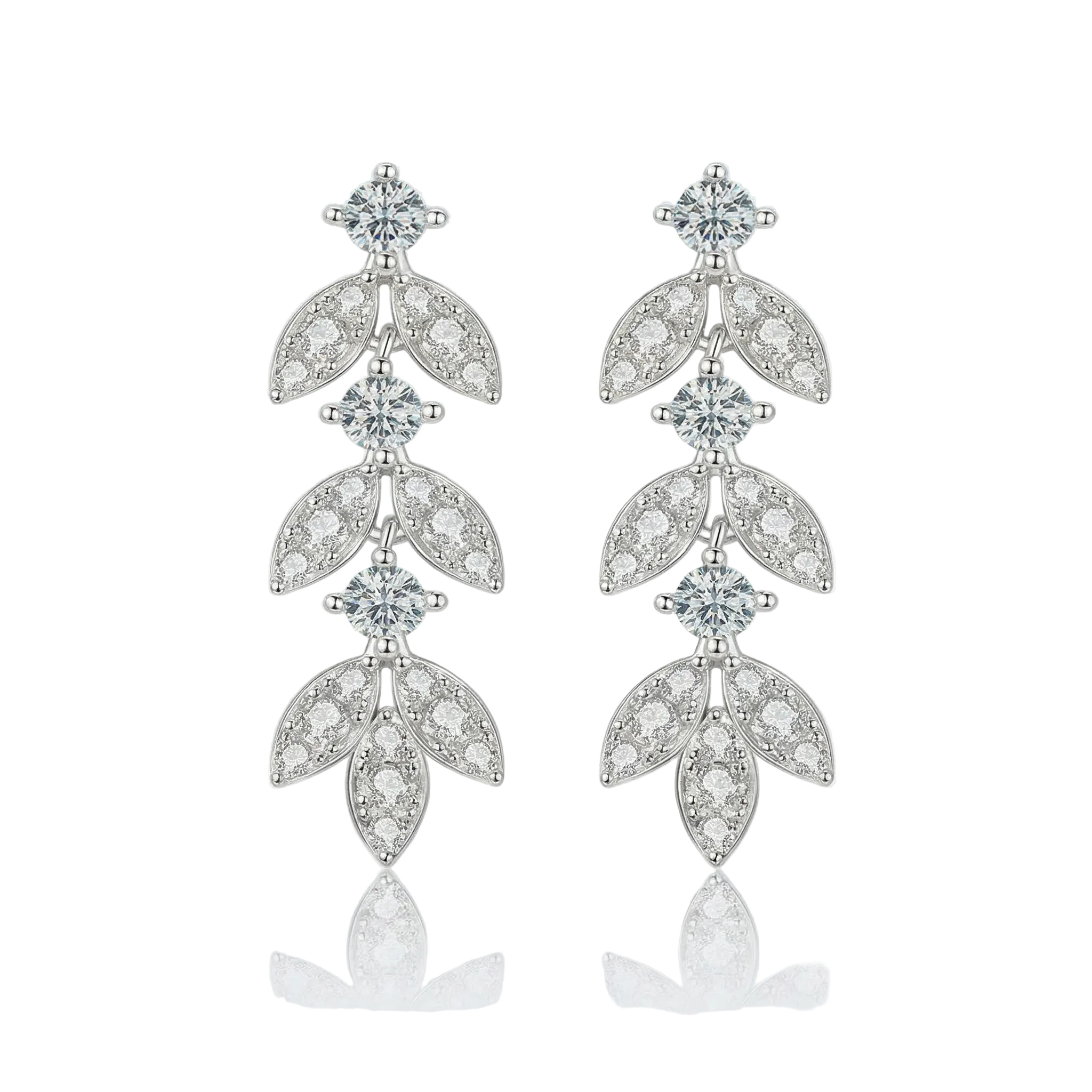 Brinco em prata .925 e 0.6ct  moissanite