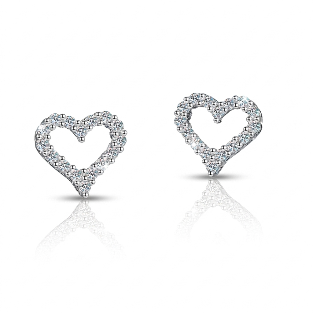 Brinco em prata .925 e 0.5 ou 1.0ct moissanite