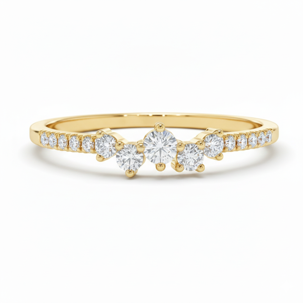 Anel em prata .925 e moissanite
