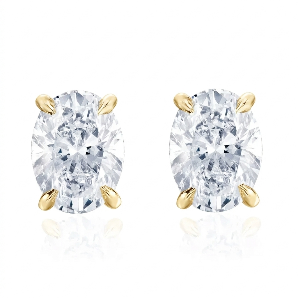 Brinco em prata .925 e 2.0, 3.0, ou 4.0ct moissanite