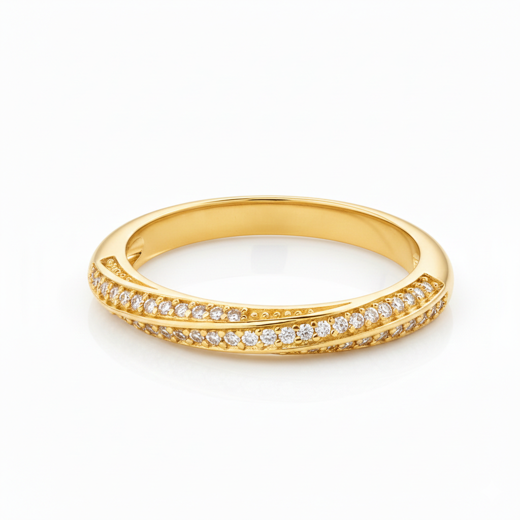 Anel em prata .925 e moissanite