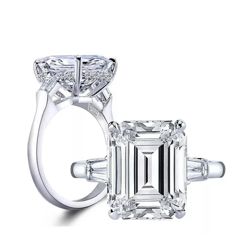 Anel em prata .925 e 5.0 CT moissanite