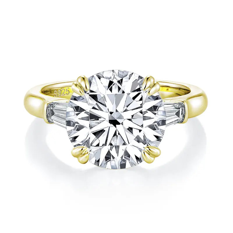 Solitário em prata .925 e 3CT ou 5CT moissanite