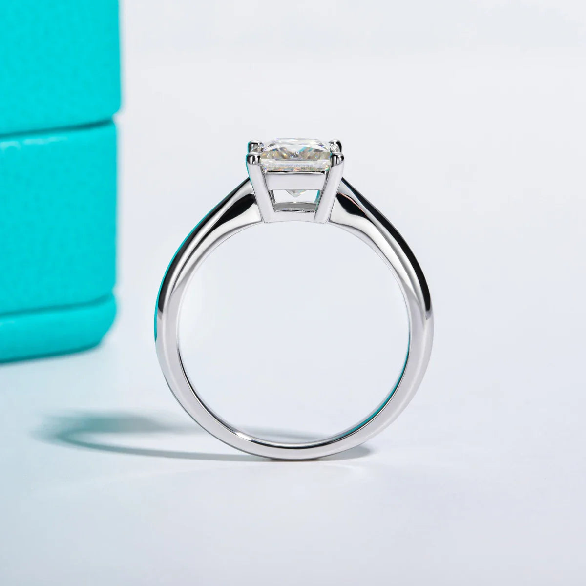 Solitário em prata .925 e 1.2 CT moissanite