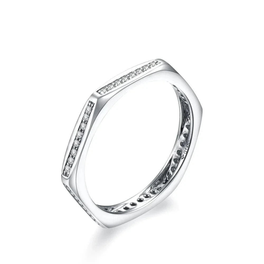 Anel em prata .925 e 1mm moissanite
