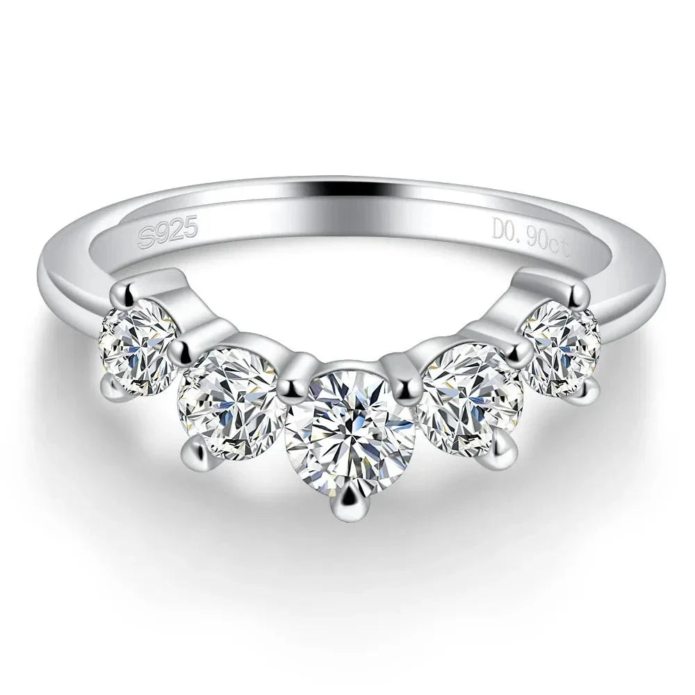 Anel em prata .925 e 1.5CT moissanite
