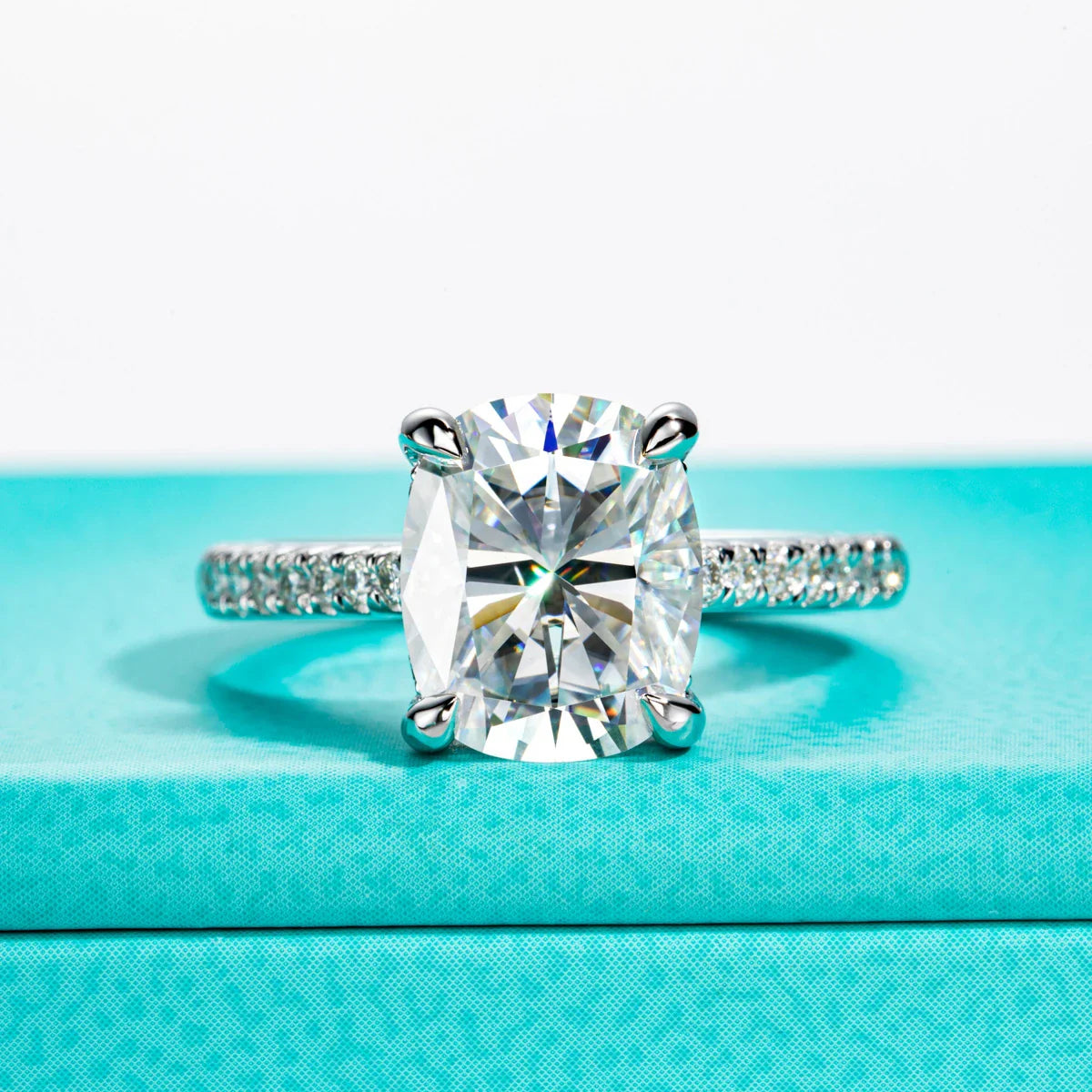 Anel em prata .925 e3 CT moissanite