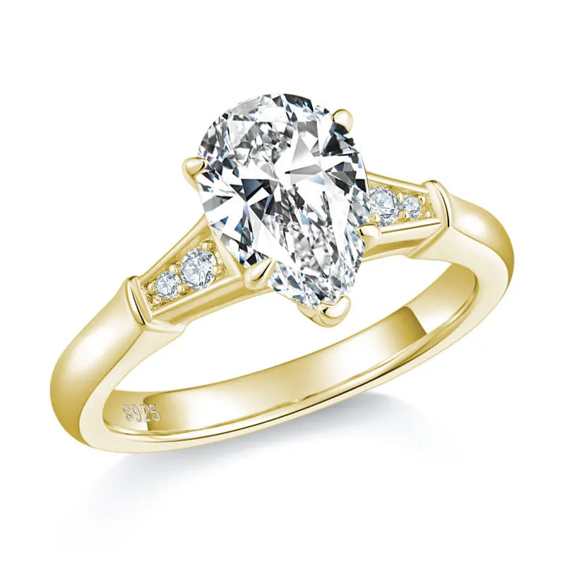 Solitário em prata .925 e moissanite