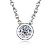 Colar de Prata 925 com Ouro 18k e Moissanite - Yuna Joias