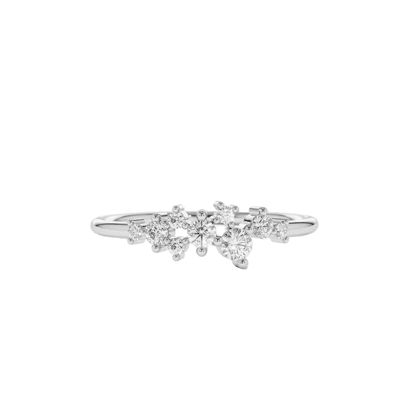 Anel em prata .925 e moissanite