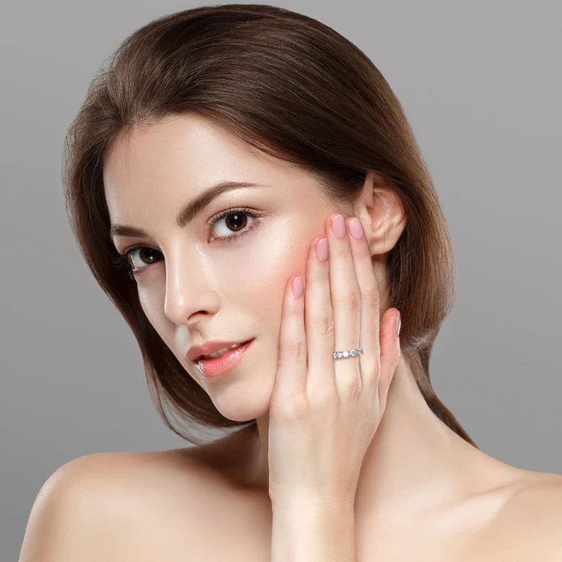 Aliança em prata .925 e 3mm moissanite