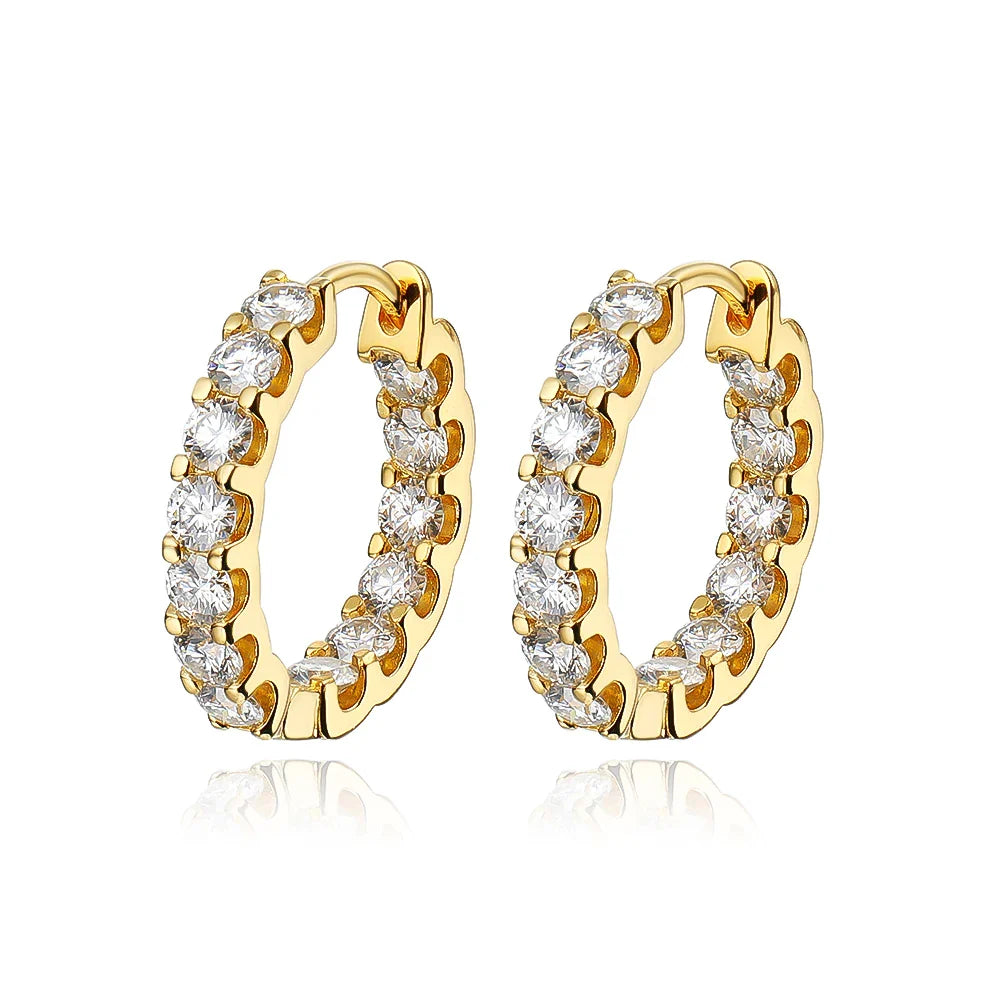 Brinco em prata .925 e 2.6CT moissanite