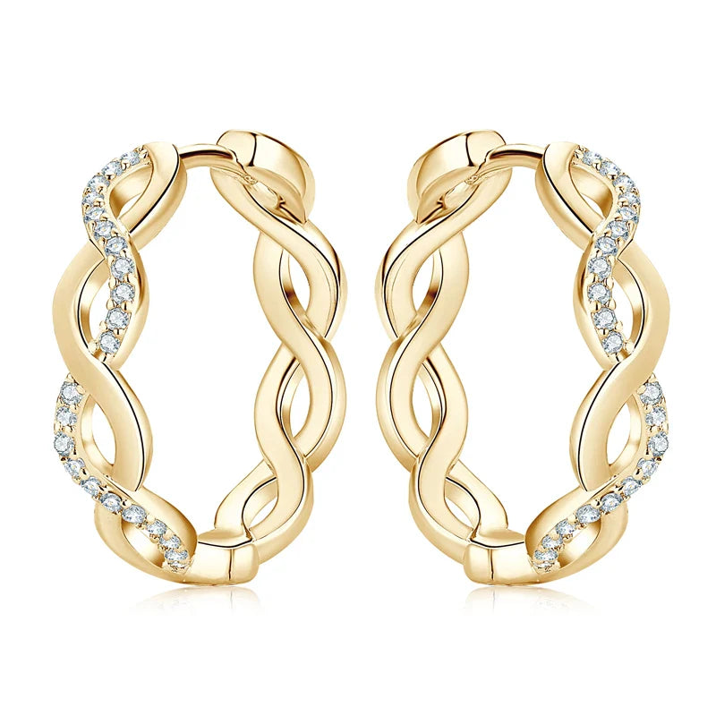 Brinco em prata .925 e moissanite