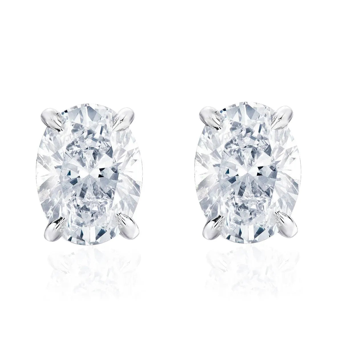 Brinco em prata .925 e 2.0, 3.0, ou 4.0ct moissanite