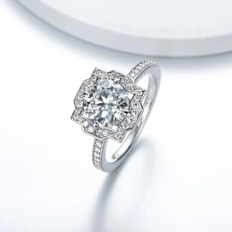 Solitário em prata .925 e  2.5ct moissanite