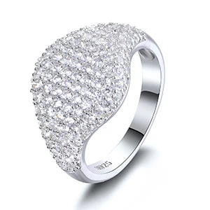 Anel em prata .925 e Moissanite