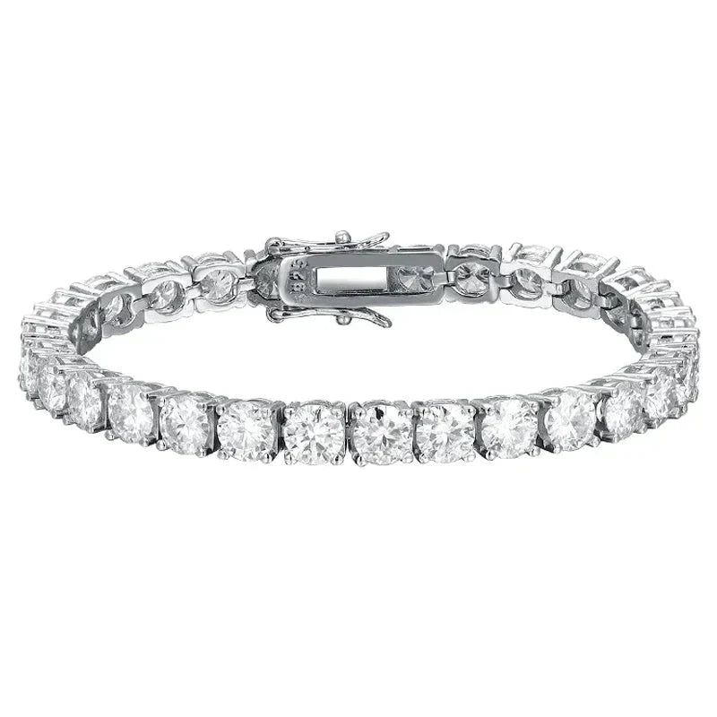 Pulseira Riviera em prata .925 e. 2.5 MM Moissanite
