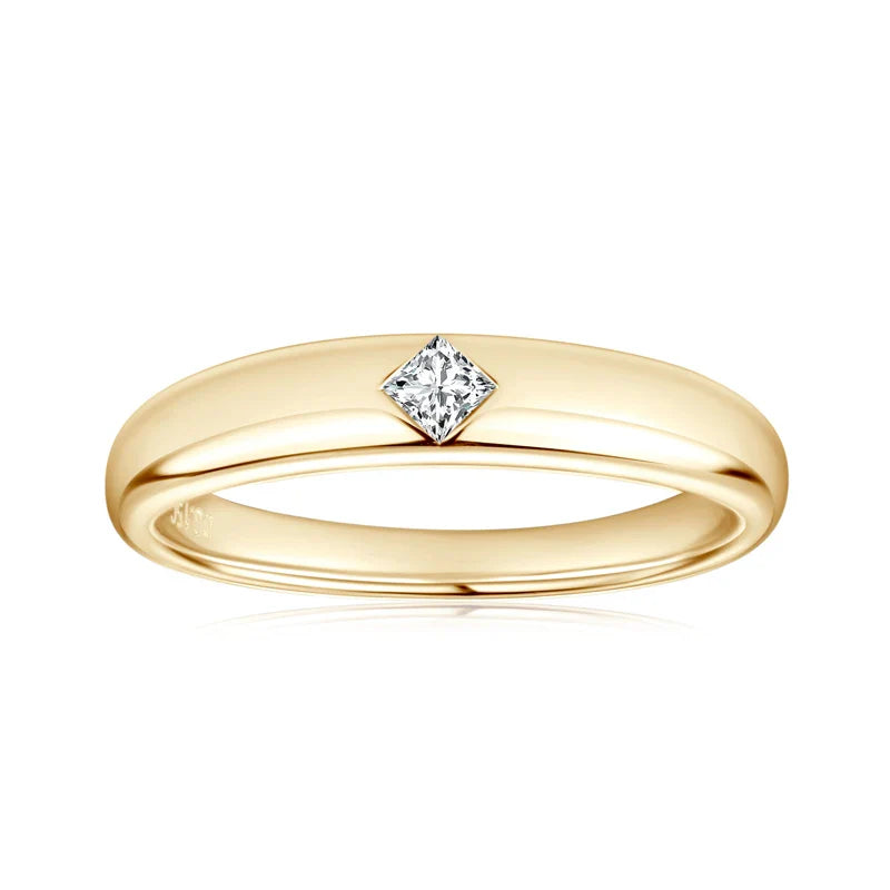 Anel em prata .925 e 0.15 CT moissanite