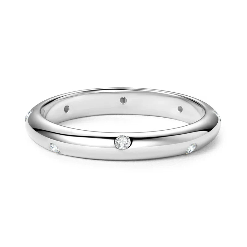 Anel em prata .925 e moissanite.