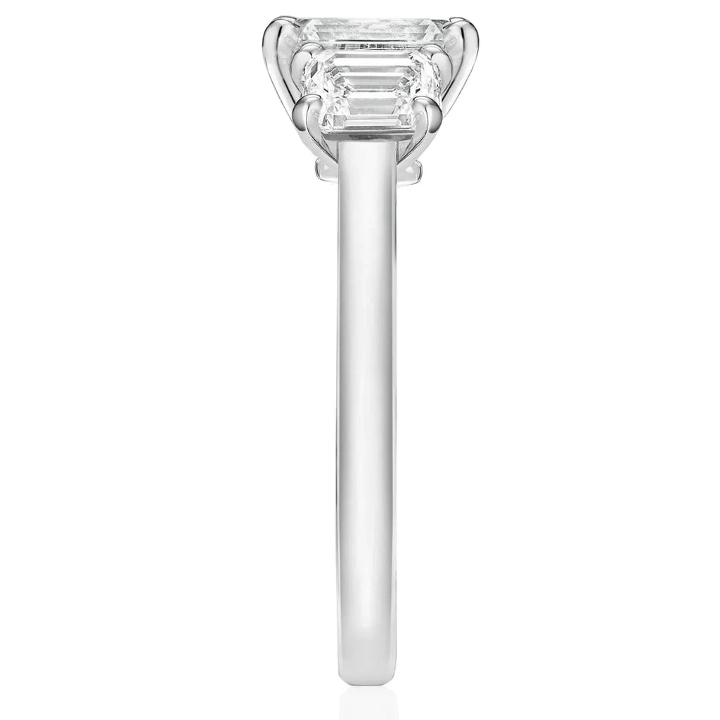 Solitário em prata .925 e 3.0 CT  moissanite