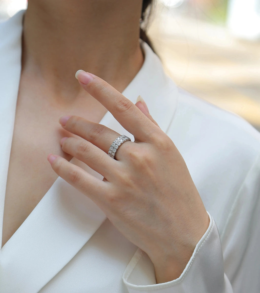 Anel em prata .925 e moissanite