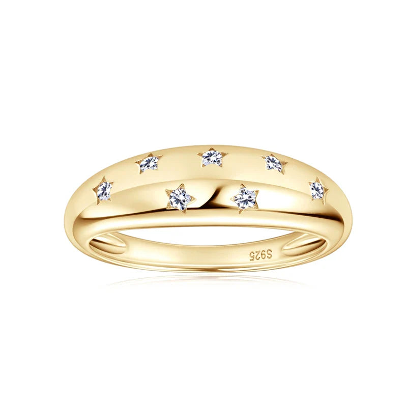 Anel em prata .925 e moissanite