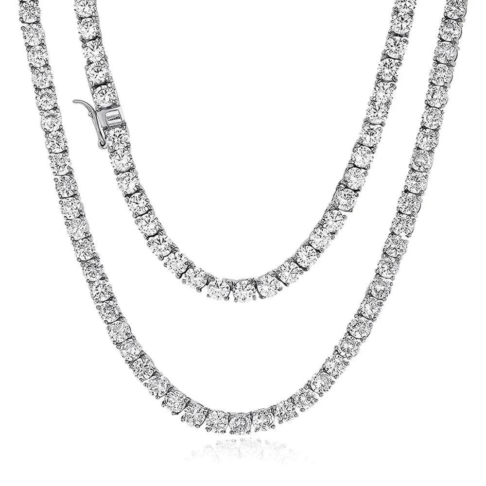 Colar Riviera em prata .925 e 3.0mm moissanite