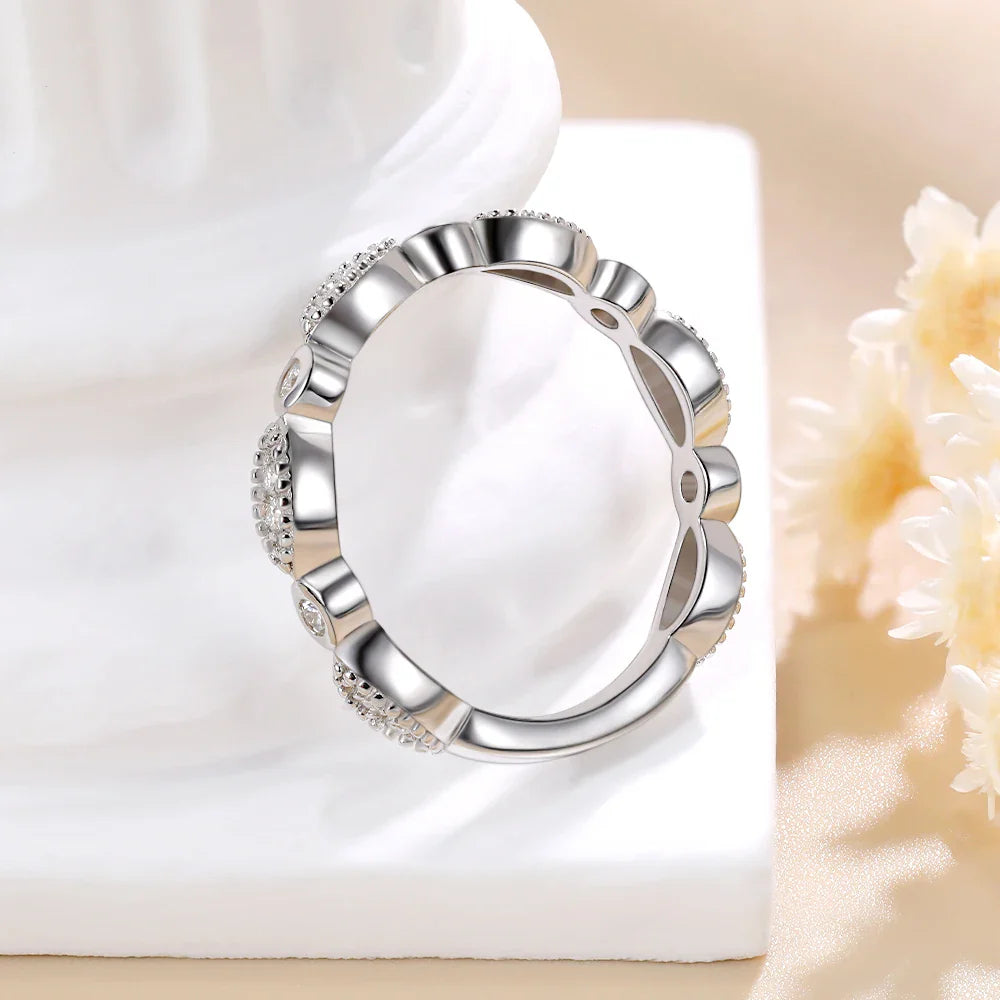 Anel em prata .925 e moissanite