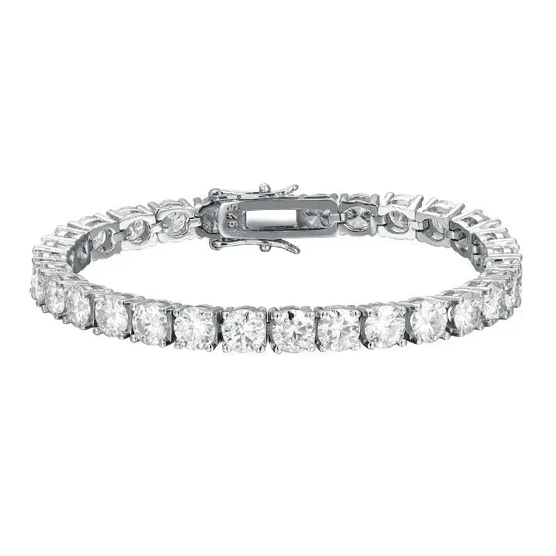 Pulseira Riviera em prata .925 e 6.0 MM Moissanite (SEMANA RIVIERA)