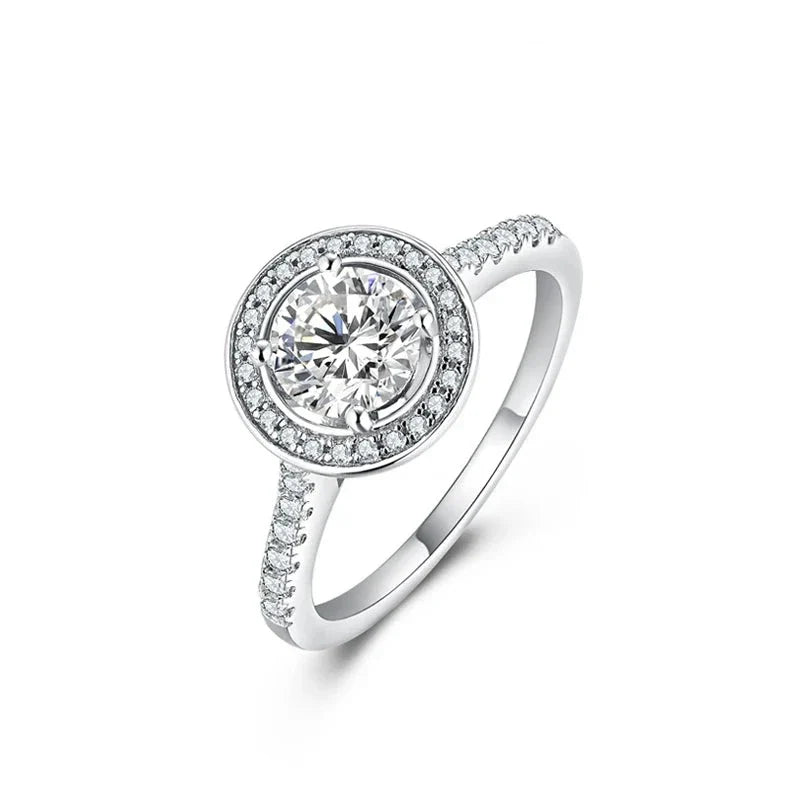 Anel em prata .925 e 1.0CT Moissanite