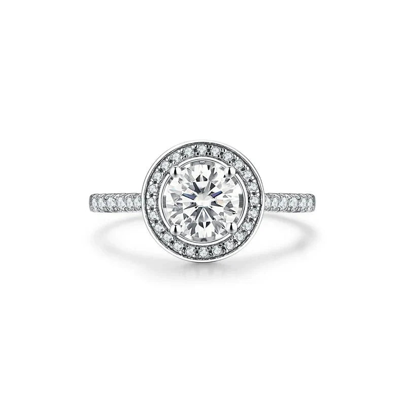 Anel em prata .925 e 1.0CT Moissanite
