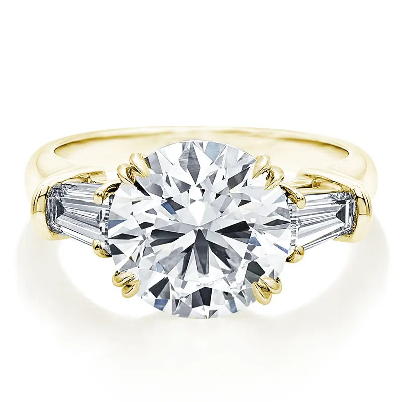 Solitário em prata .925 e 3CT ou 5CT moissanite