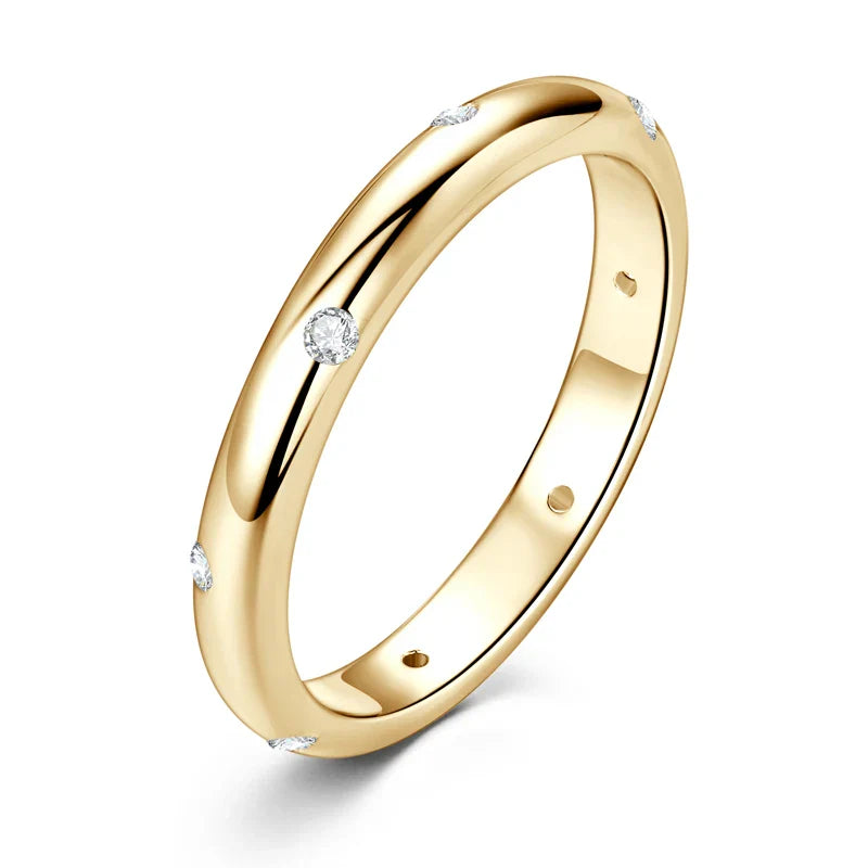 Anel em prata .925 e moissanite.