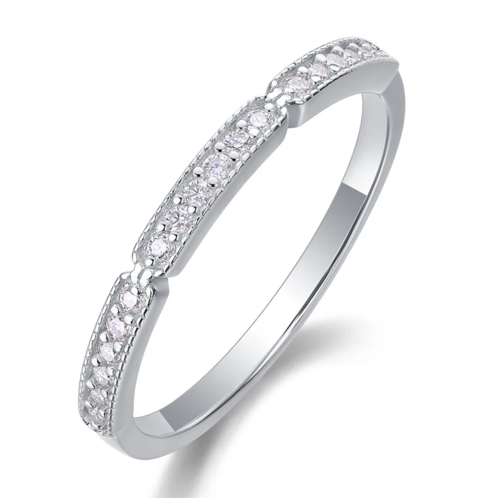 Anel em prata .925 e moissanite