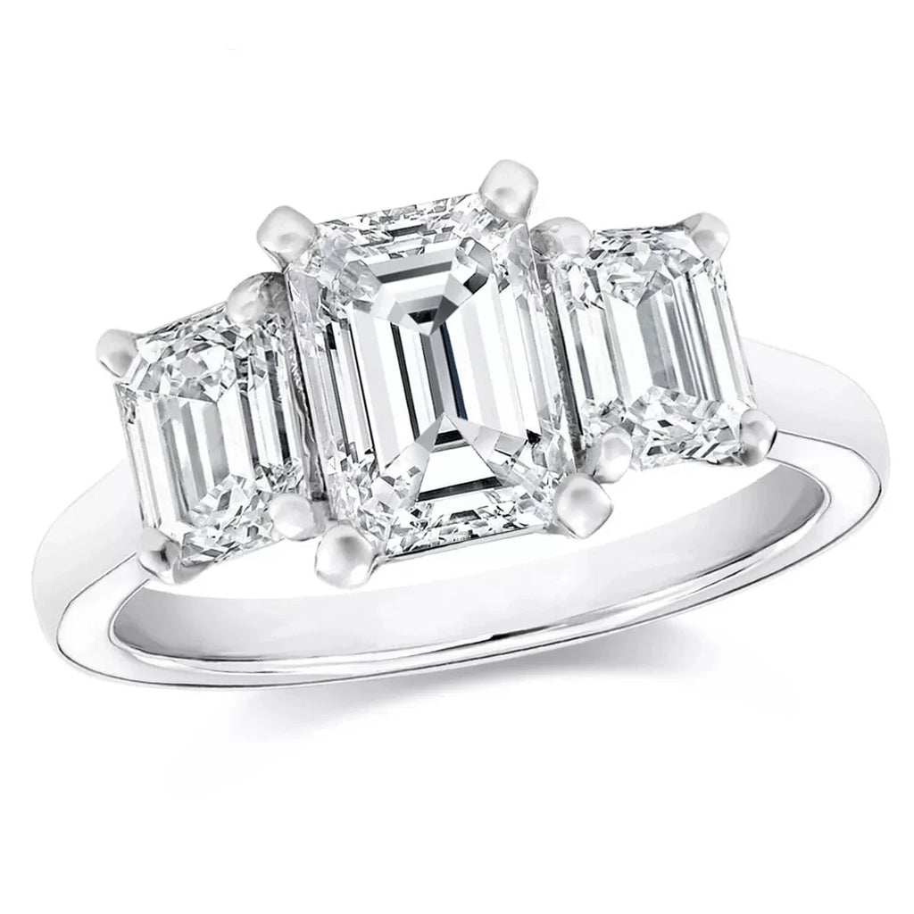 Solitário em prata .925 e 3.0 CT  moissanite