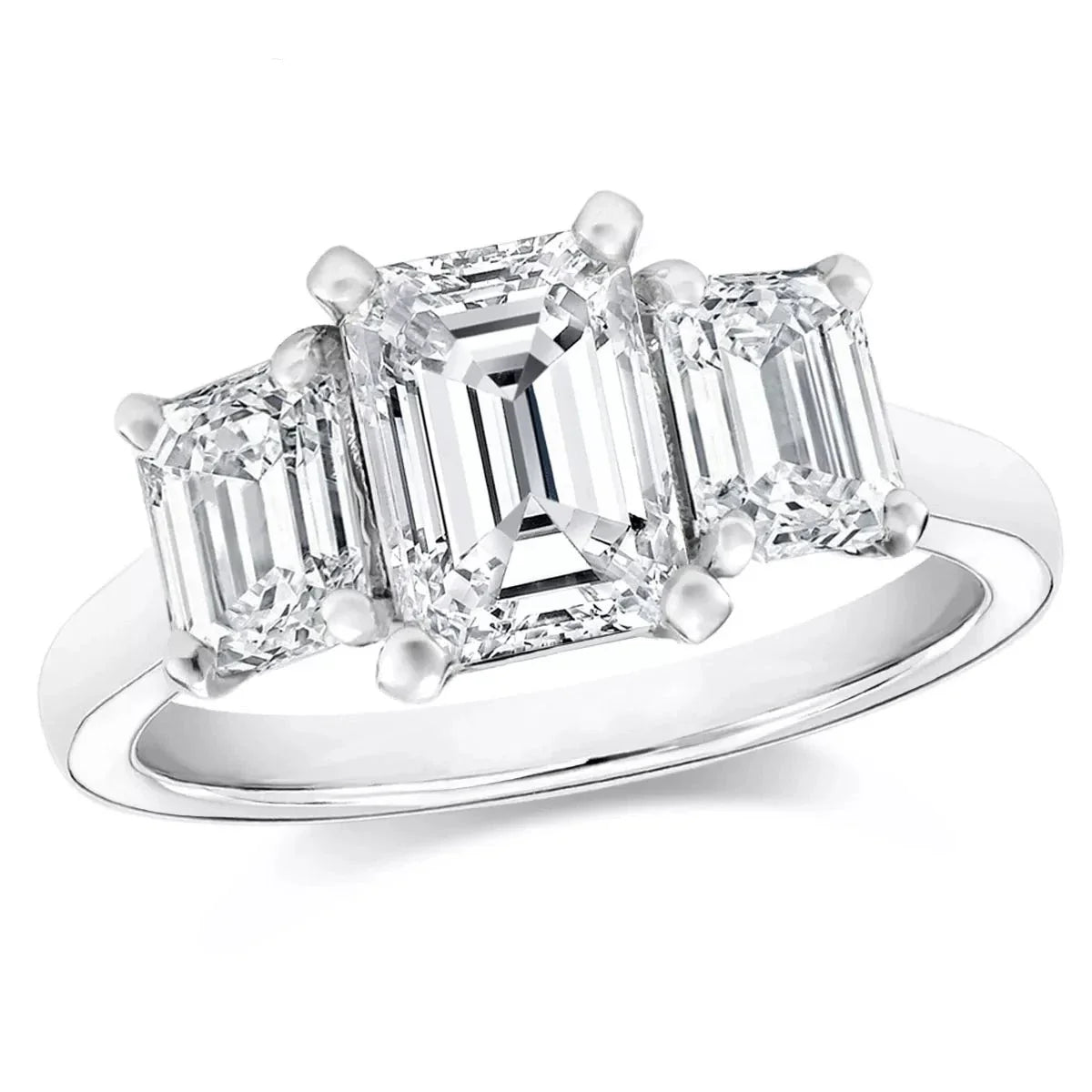 Solitário em prata .925 e 3.0 CT  moissanite