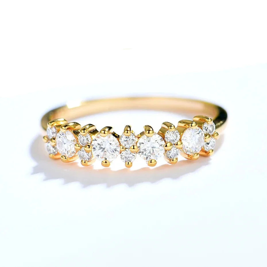 Anel em prata .925 e moissanite