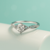 Anel Moissanite - Prata 925 Esterlina - Yuna Joias