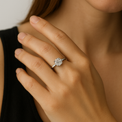Anel Solitário Moissanite Amor Verdadeiro em Prata 925 - Yuna Joias + Ganhe um Bracelete - Yuna Joias