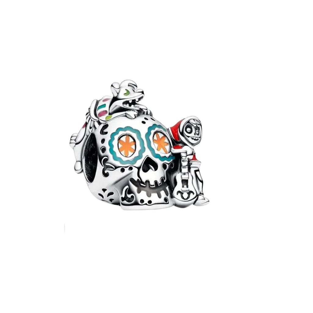 Berloque Caveira Mexicana em Prata 925 - Charm Ousado Compatível com Pulseiras - Yuna Joias