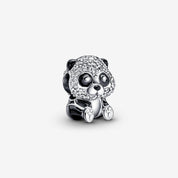 Berloque de Panda Fofo em Prata 925 com Zircônia Brilhante - Yuna Joias - Yuna Joias
