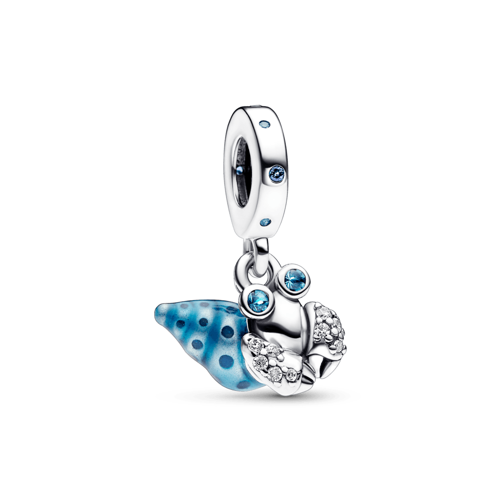 Berloque Pendente Caranguejo-Eremita Brilha no Escuro em Pra 925 - Yuna Joias - Yuna Joias